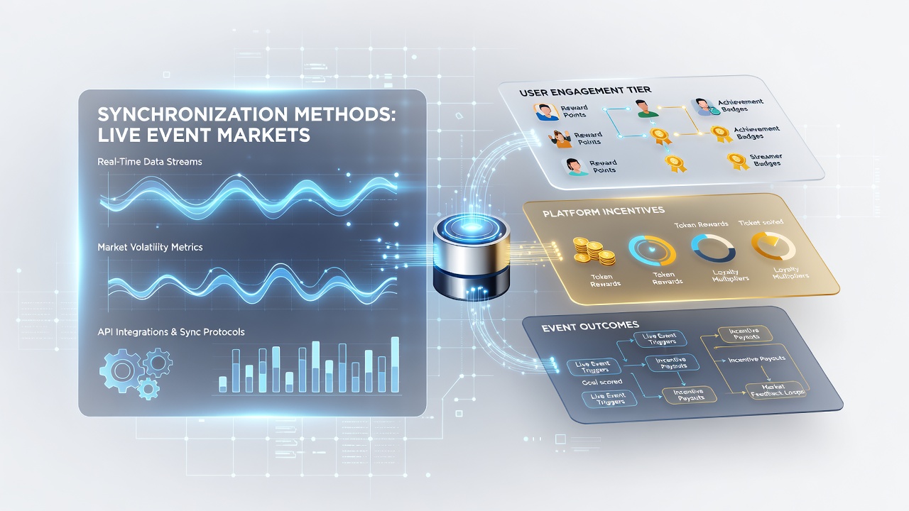 Digital platform interface showing synchronized live event data feeds and multi-tier incentive dashboards