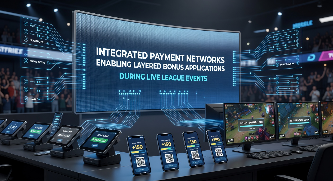 Live league event interface showing real-time bonus layers applied through integrated payment networks
