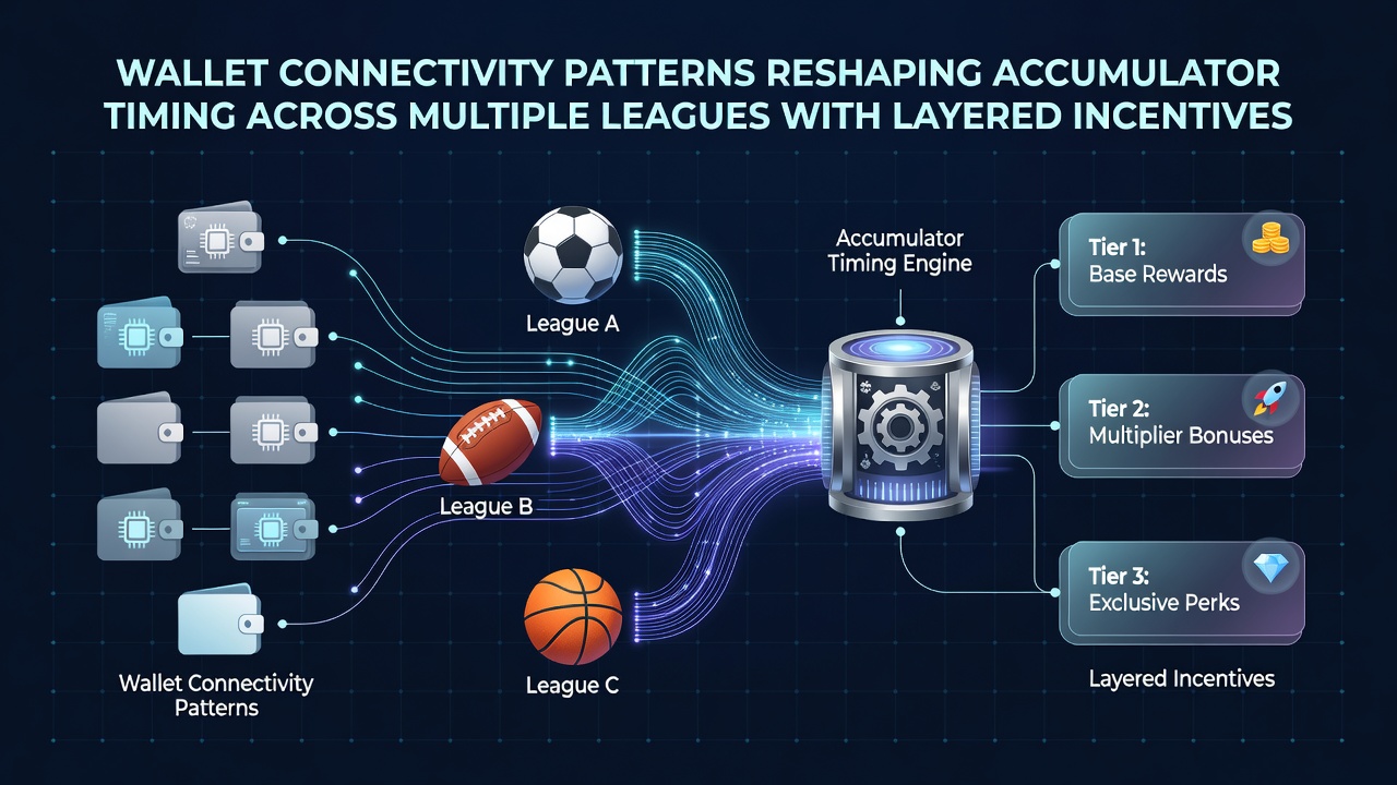 Digital wallet interfaces connecting to sports betting platforms for accumulator wagers across leagues